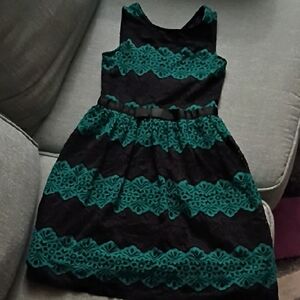 Speechless Black and Teal Kids Formal Dress